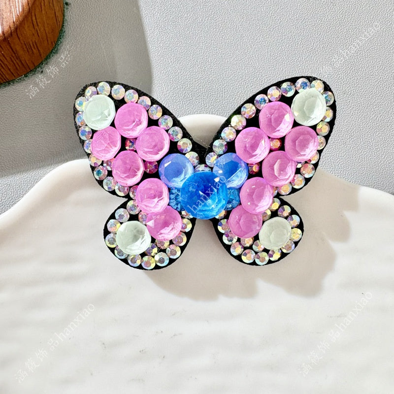 Original Design Butterfly BB Clips Hairpin For Women With Rhinestones In Colour