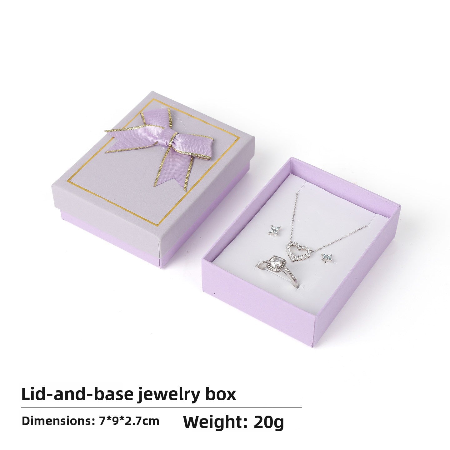 Bow Tie Jewelry Box Made Of Paper With Hot Stamping Craft, Available In Red For Elegant Jewelry Packaging
