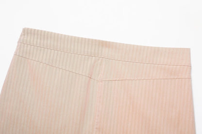 Streetwear Stripe Skirt In Polyester For Autumn Featuring Printing Craftsmanship