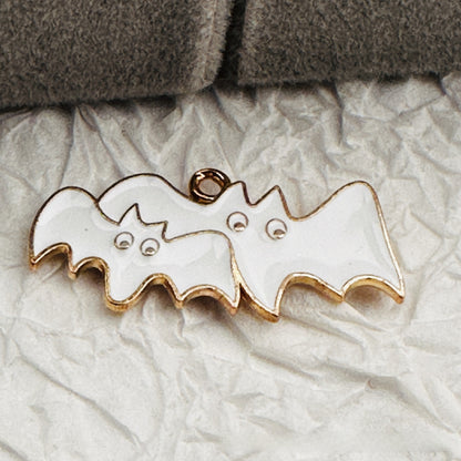 Electroplated Alloy Bat Pendant, Halloween Themed Jewelry Making Accessory