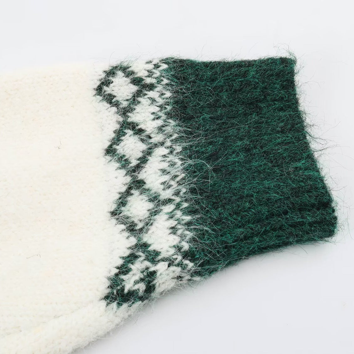Color Block Christmas Knit Sweater With Long Sleeve Featuring Jacquard Craft And Pullover Design