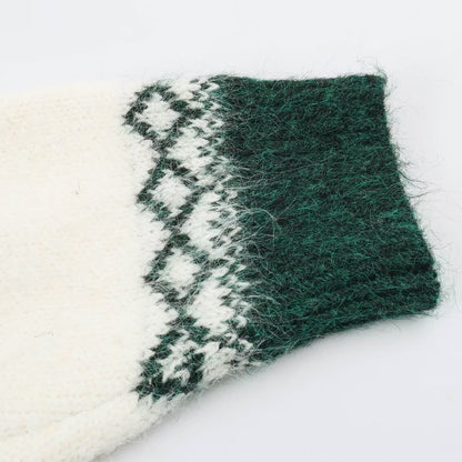 Color Block Christmas Knit Sweater With Long Sleeve Featuring Jacquard Craft And Pullover Design