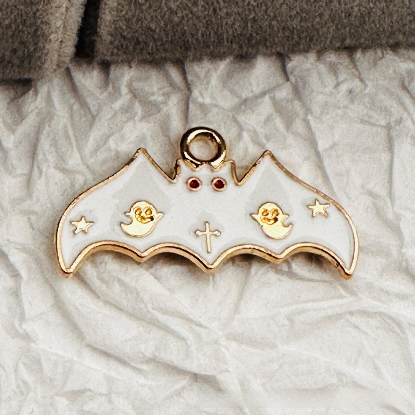 Electroplated Alloy Bat Pendant, Halloween Themed Jewelry Making Accessory