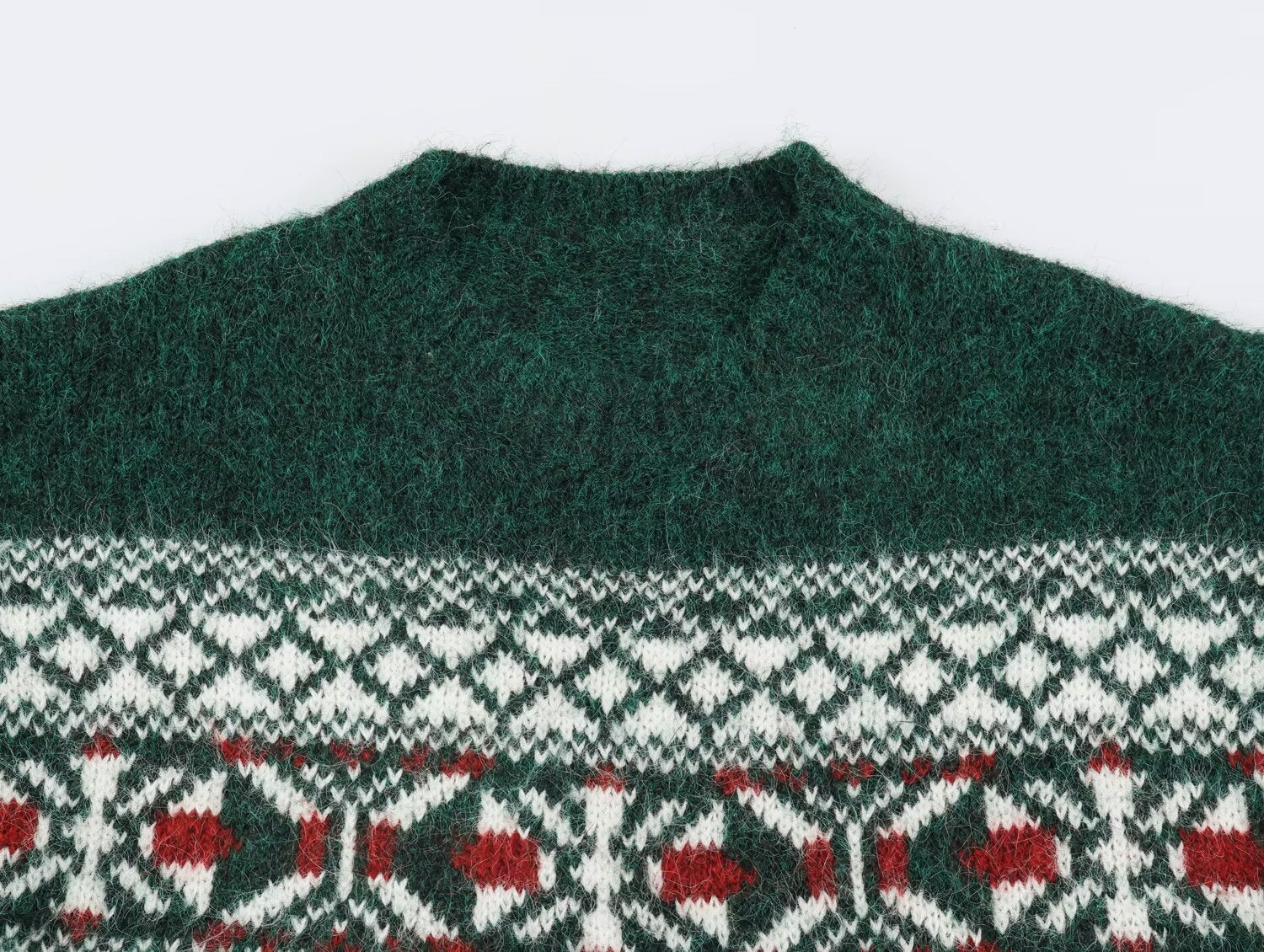 Color Block Christmas Knit Sweater With Long Sleeve Featuring Jacquard Craft And Pullover Design