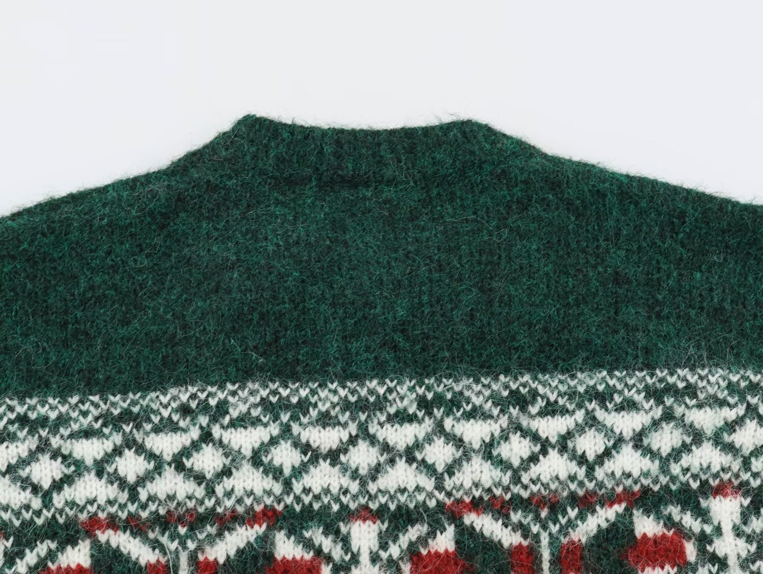Color Block Christmas Knit Sweater With Long Sleeve Featuring Jacquard Craft And Pullover Design