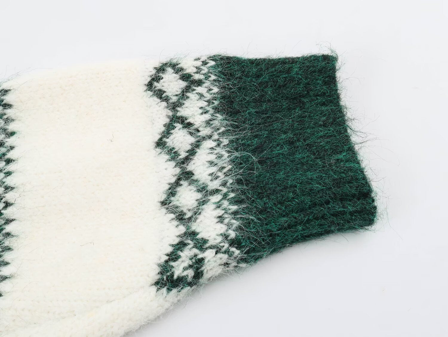 Color Block Christmas Knit Sweater With Long Sleeve Featuring Jacquard Craft And Pullover Design
