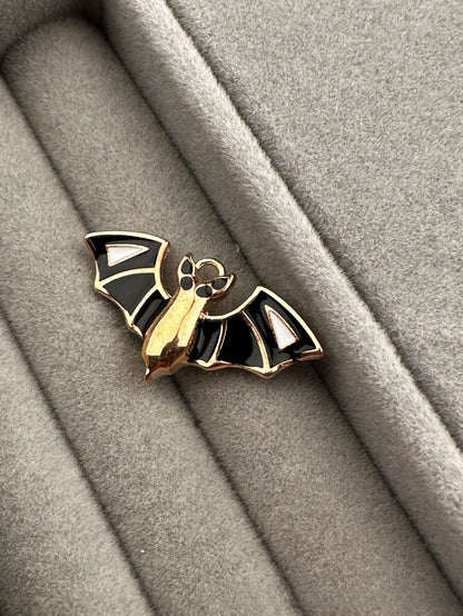 Electroplated Alloy Bat Pendant, Halloween Themed Jewelry Making Accessory