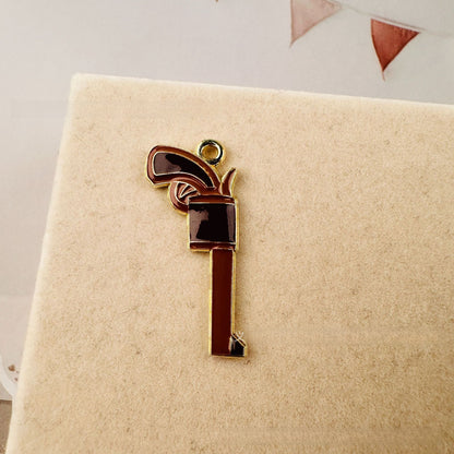 Cattle Pendant Jewelry Accessory In Alloy Featuring Enamel Craftsmanship With Natural Pink Color In Cartoon Style