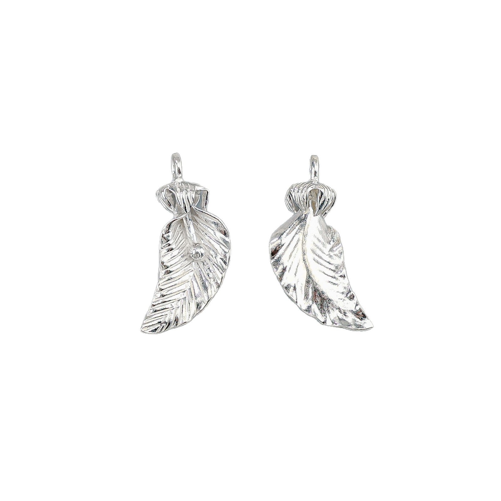 925 Sterling Silver Flowers Pendant With Crystal Inlay, Electroplated Finish, Cartoon Style Jewelry Accessory