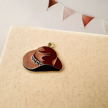Cattle Pendant Jewelry Accessory In Alloy Featuring Enamel Craftsmanship With Natural Pink Color In Cartoon Style
