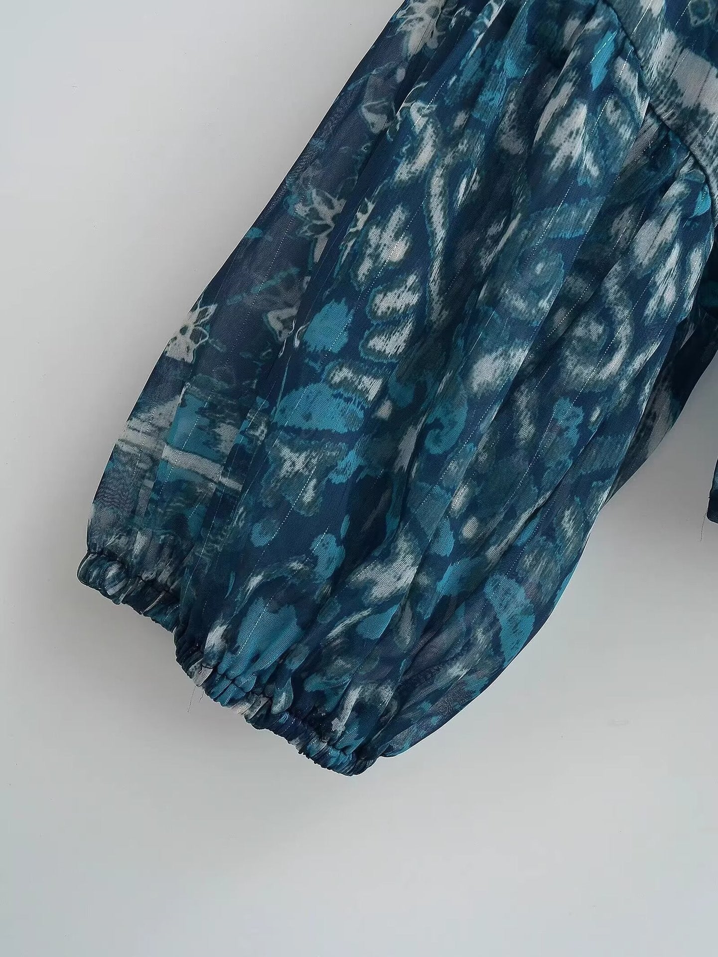 Vintage Style Skirt Co-ord Set With Printing, Long Sleeve, Polyester Fabric, 2 Pieces Set