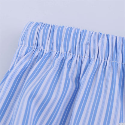 Sexy Summer Stripe Skirt In Polyester Fabric Featuring Stylish Stripe Craftsmanship, Perfect For Street Wear