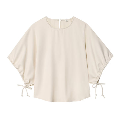 Casual Wide Leg Full Length Pants In Polyester Fabric With Puff Sleeve Detail, Inelastic For Autumn Wear