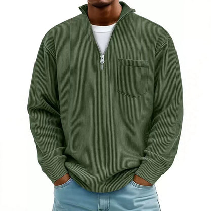Men's Solid Color Purple Business Long Sleeve Polyester Hoodie With Knitted Craft