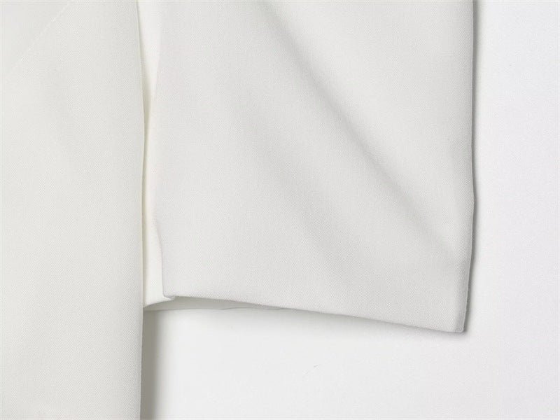 Solid Color Eyelet Top For Women In Polyester Fabric With British Style Featuring Hollow Out And Single Breasted Round Neck Design