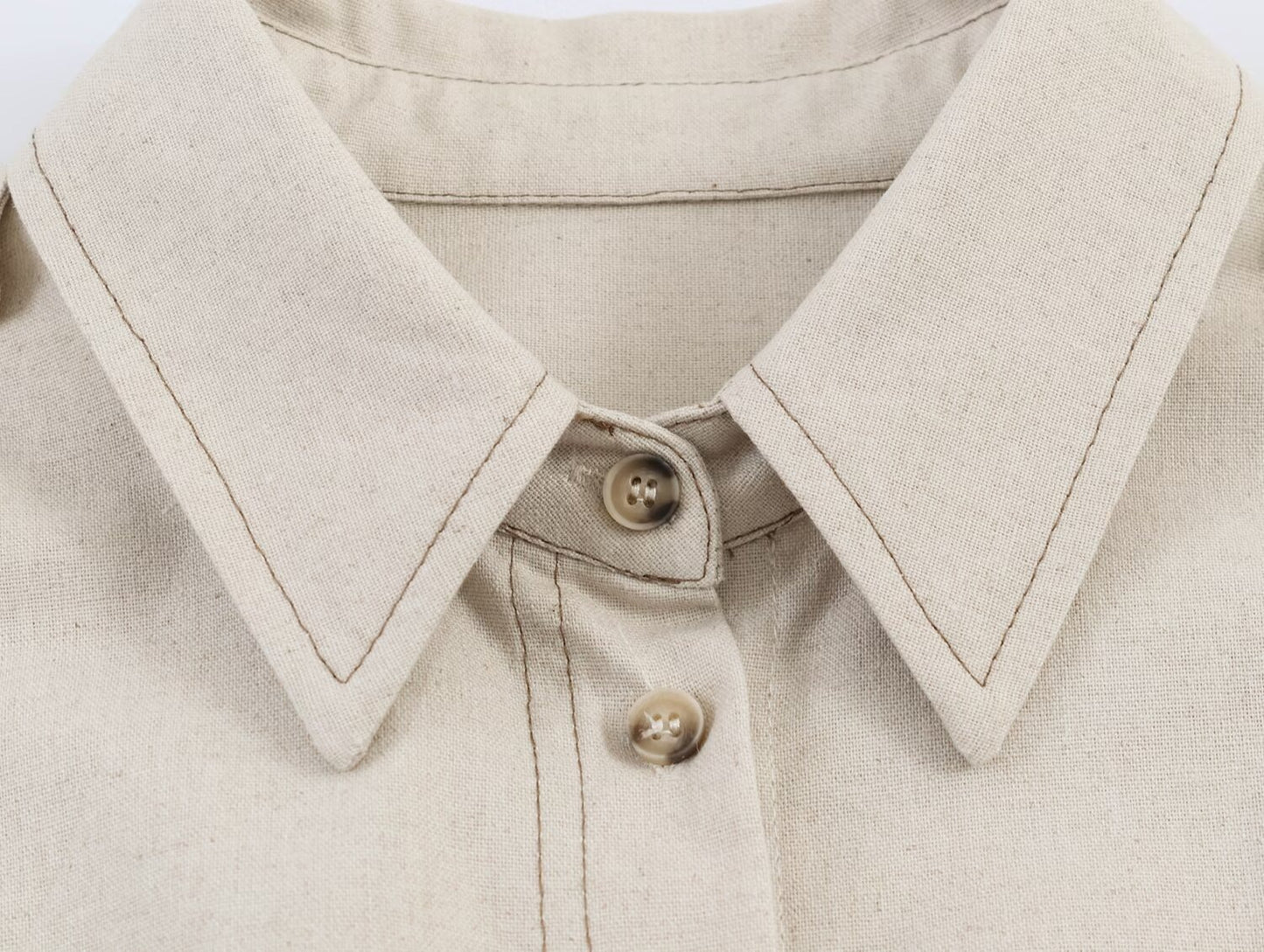 Solid Color Linen Sleeveless Casual Vest Skirt Co-ord Set For Spring