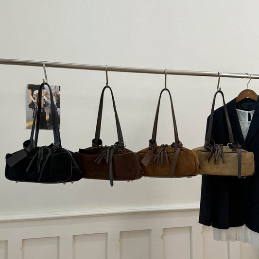 Solid Color Square PU Leather Tote Bag For Women Featuring Bow Tie Design, Perfect For Winter