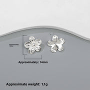 Five-petal Flower - Plain Silver Color