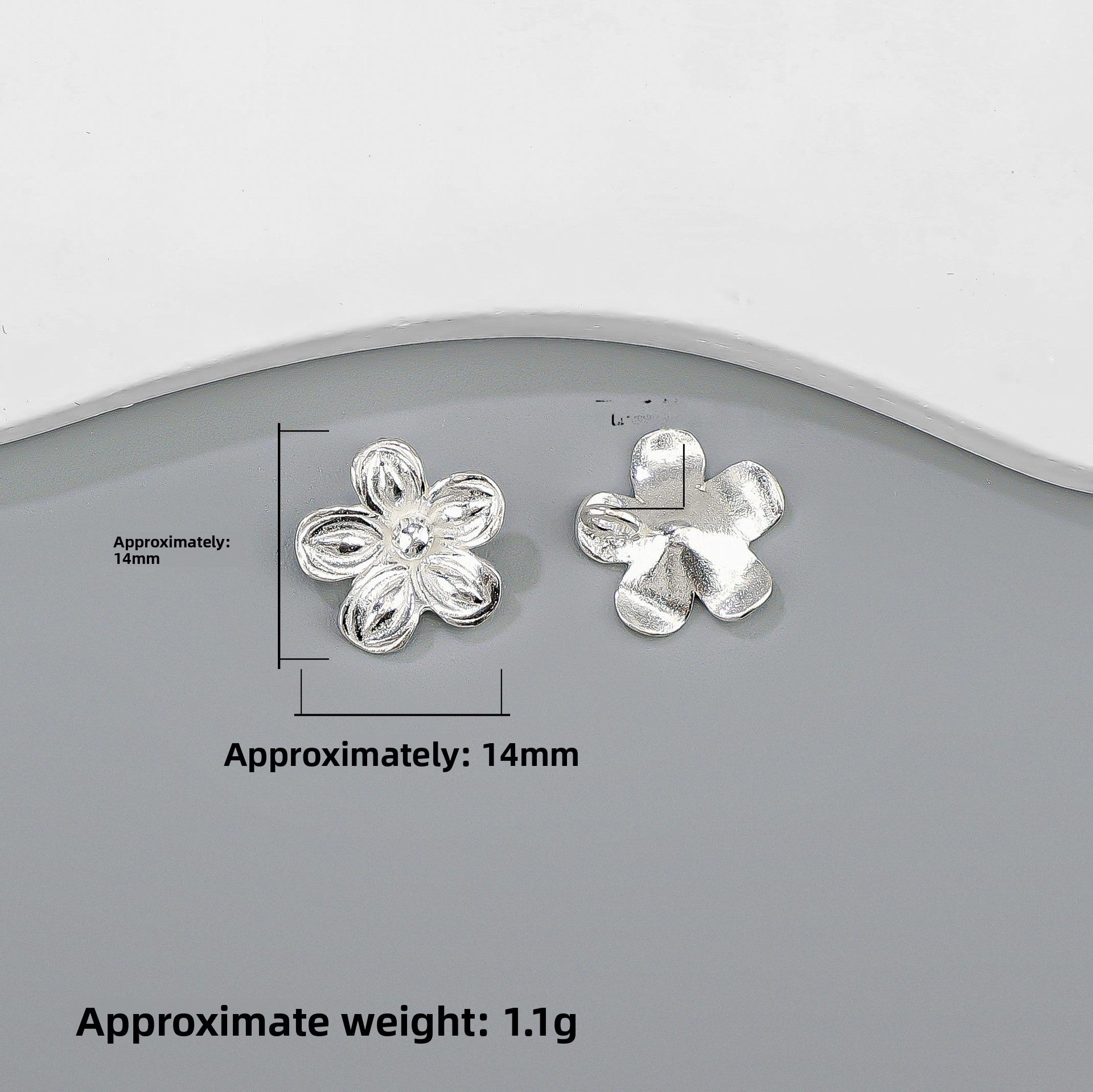 925 Sterling Silver Flowers Pendant With Crystal Inlay, Electroplated Finish, Cartoon Style Jewelry Accessory