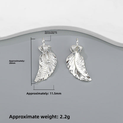925 Sterling Silver Flowers Pendant With Crystal Inlay, Electroplated Finish, Cartoon Style Jewelry Accessory