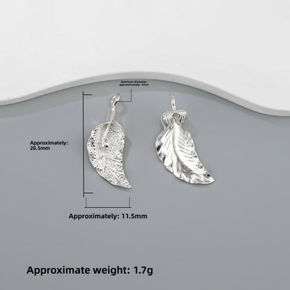 925 Sterling Silver Flowers Pendant With Crystal Inlay, Electroplated Finish, Cartoon Style Jewelry Accessory
