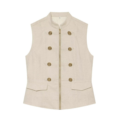 Solid Color Sleeveless Streetwear Shorts Co-ord Set In Polyester With Tie Detail, 2 Pieces Set