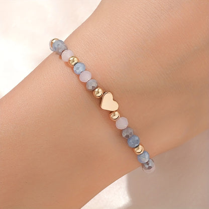Bohemian Geometric Glass Beaded Bracelet For Women With Twisted Rope Chain