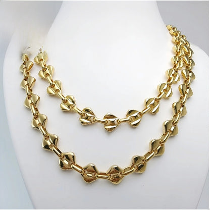 Simple Style Water Droplets Necklace For Women In Gold With Diamond Inlay And 304 Stainless Steel Coffee Bean Chain