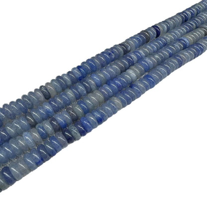Polished Natural Stone Beads With Aventurine Inlay, 4mm Diameter, Available In Blue For Jewelry Making