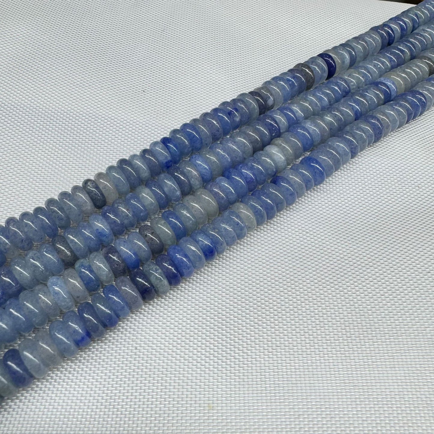 Polished Natural Stone Beads With Aventurine Inlay, 4mm Diameter, Available In Blue For Jewelry Making