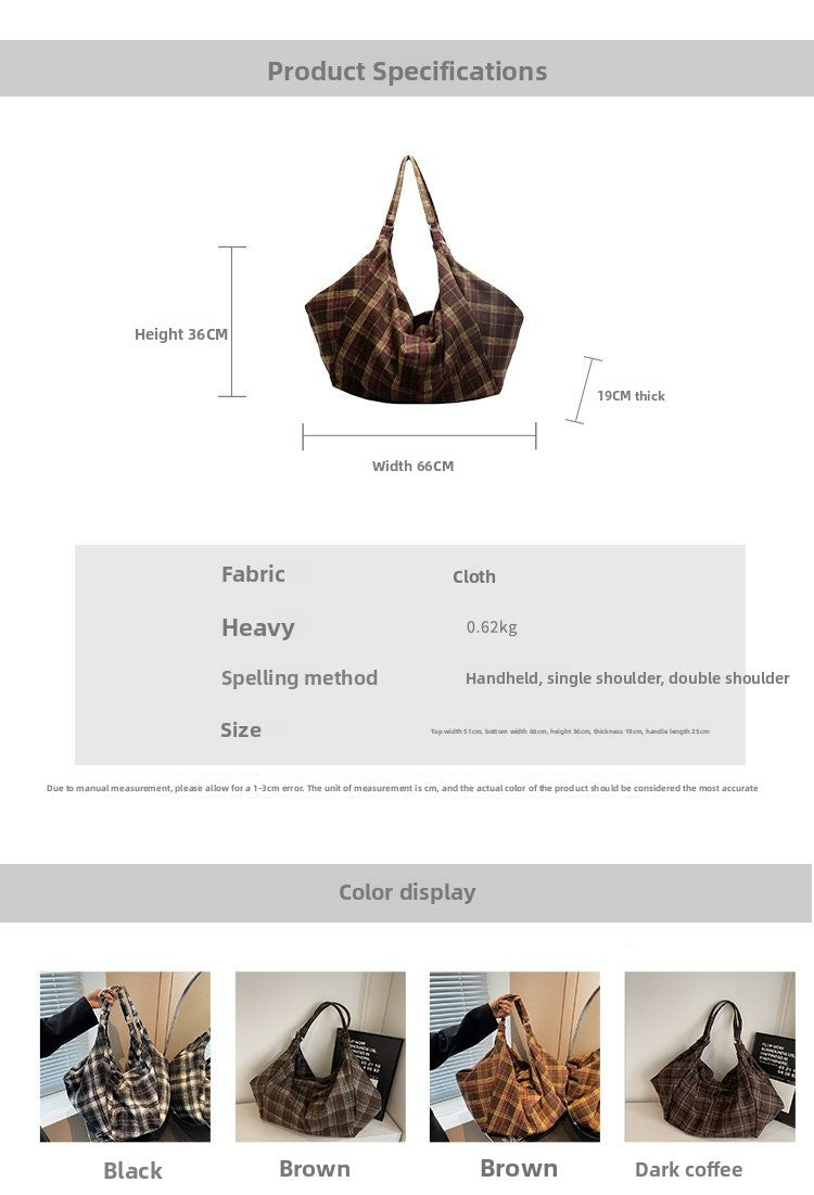 Lingge Square Woolen Shoulder Bag For Women With Single Shoulder Strap, Ideal For Autumn & Winter