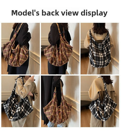 Lingge Square Woolen Shoulder Bag For Women With Single Shoulder Strap, Ideal For Autumn & Winter