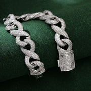 Infinity 8 Bracelet - White Gold - 8inch