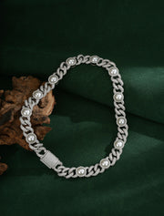 Pearl Interlocking Necklace - White Gold - 18inch