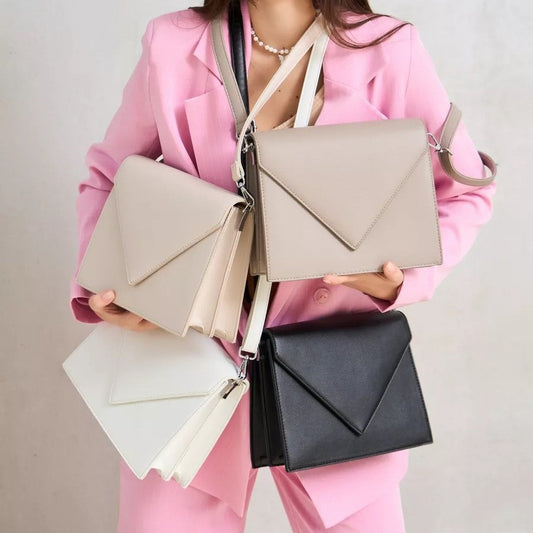 Square PU Leather Shoulder Bag For Women With Sewing Thread Accent, Designed With Single Shoulder Strap