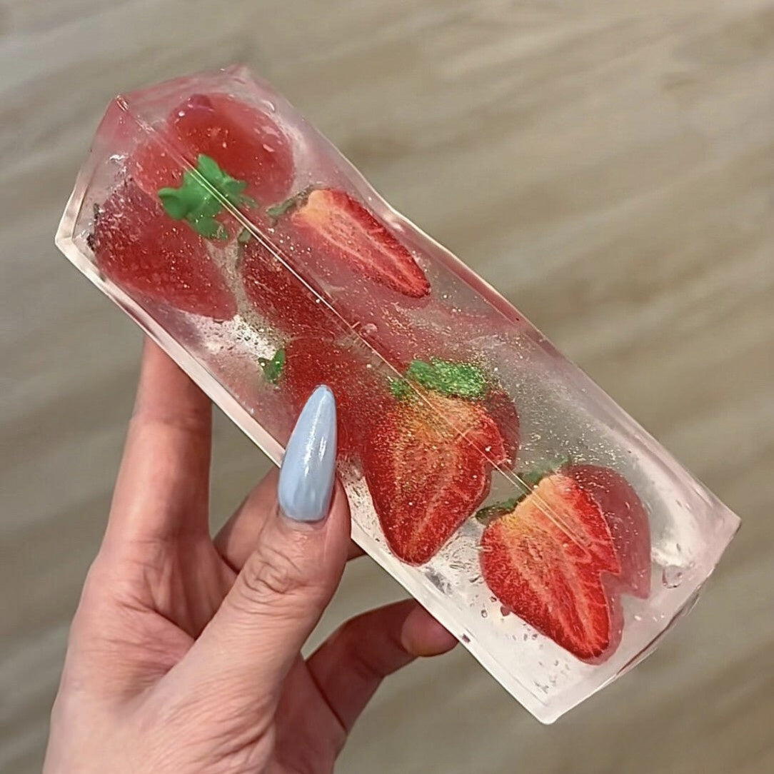 Handmade Peach Fruit Squishy Toy Made Of TPR, Slow Rebound, 4 PCS/Package