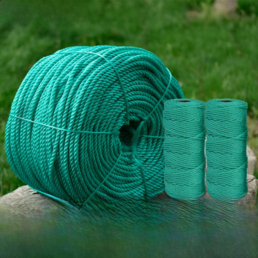 Durable Synthetic Rope In Green, Perfect For Various Outdoor And Indoor Uses