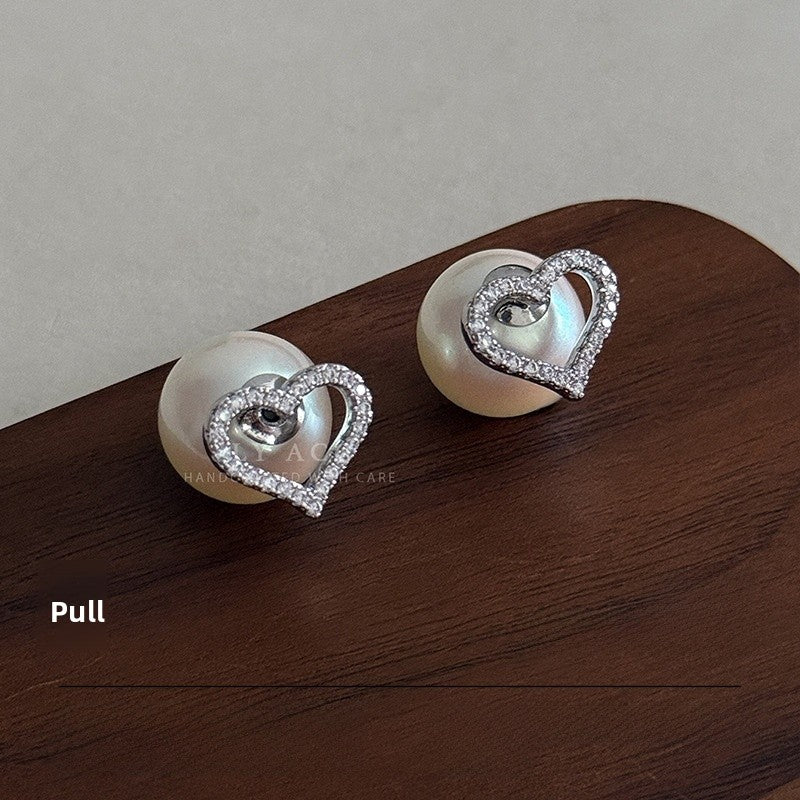 Natural Pink Flowers Stud Earrings For Women In Copper With Real Gold Plated Enamel Craft