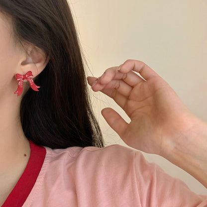 Sweet Rabbit Stud Earrings For Women With 925 Sterling Silver Posts And Alloy Body Featuring Stoving Varnish Finish