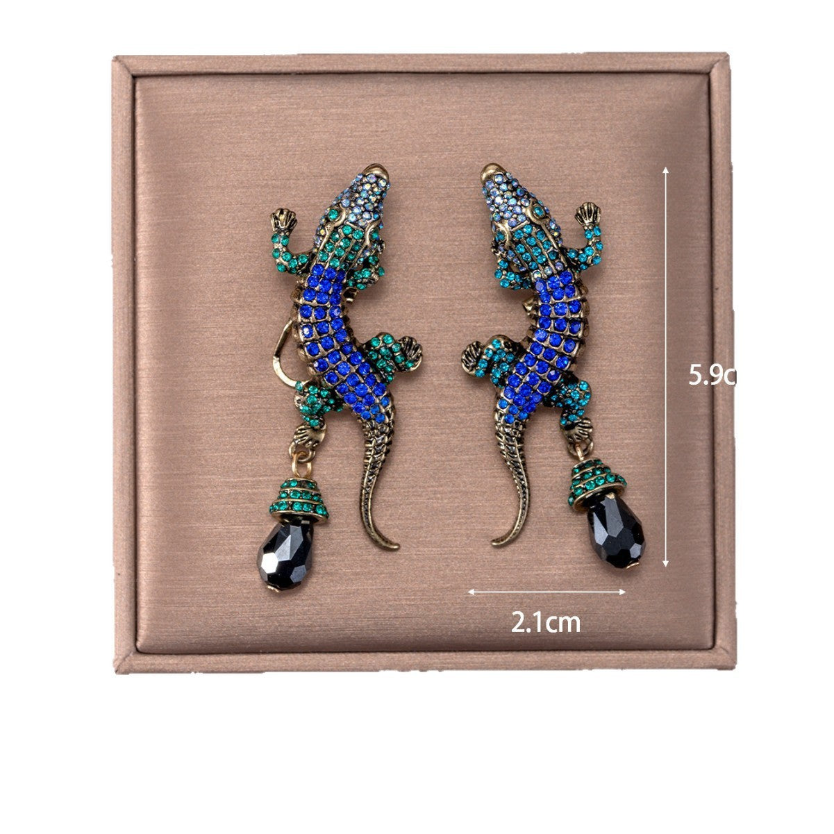 Animal Stud Earrings For Unisex Featuring Electroplated Zinc Alloy With 304 Stainless Steel Posts And Rhinestone Inlay
