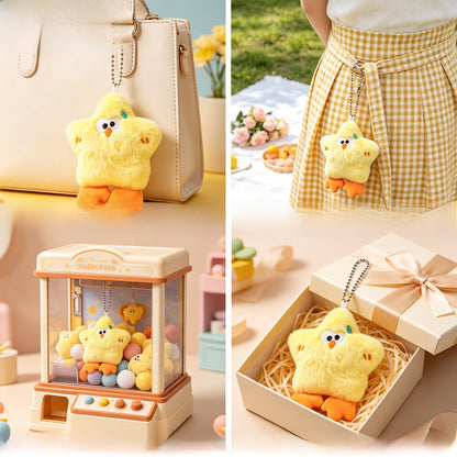 Children's Day Yellow Plush Bag Charm Key Chain, Soft And Cute Accessory For Bags