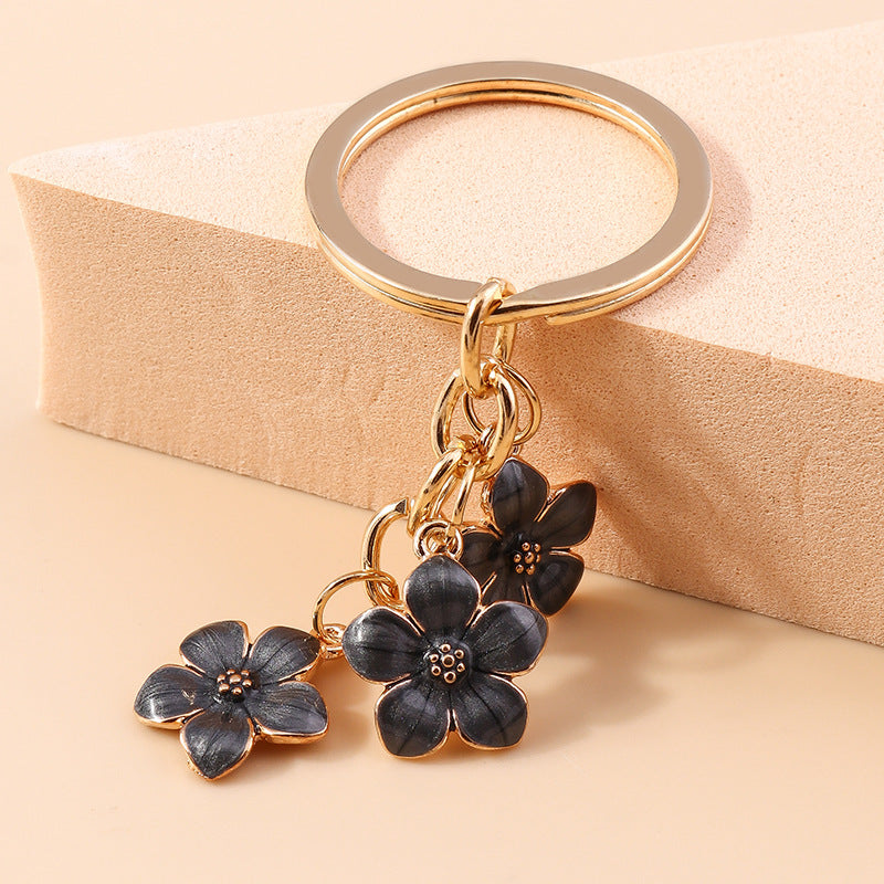 Llaveros De Cadena Con Patrón De Flores En Aleación, Estilo Japonés, Para Todas Las Temporadas