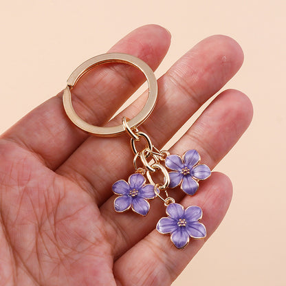 Llaveros De Cadena Con Patrón De Flores En Aleación, Estilo Japonés, Para Todas Las Temporadas