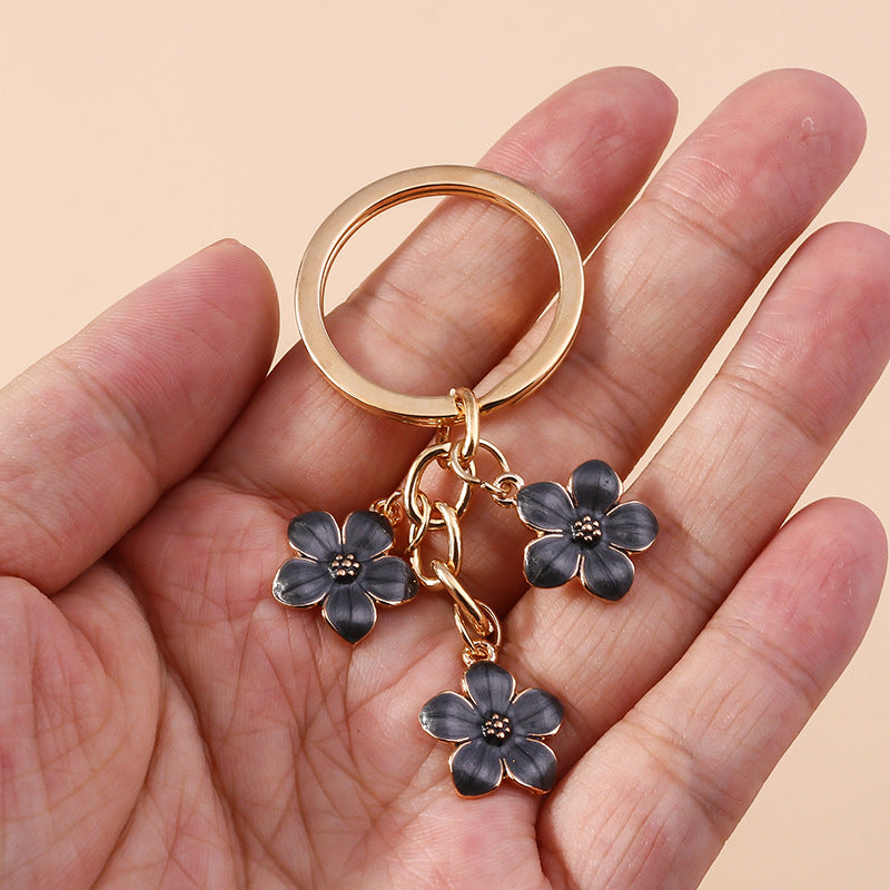 Llaveros De Cadena Con Patrón De Flores En Aleación, Estilo Japonés, Para Todas Las Temporadas