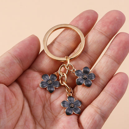 Llaveros De Cadena Con Patrón De Flores En Aleación, Estilo Japonés, Para Todas Las Temporadas