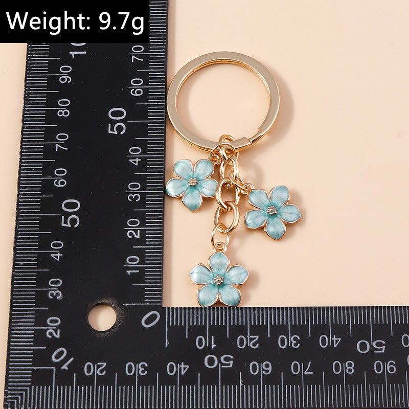 Llaveros De Cadena Con Patrón De Flores En Aleación, Estilo Japonés, Para Todas Las Temporadas
