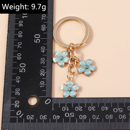 Llaveros De Cadena Con Patrón De Flores En Aleación, Estilo Japonés, Para Todas Las Temporadas