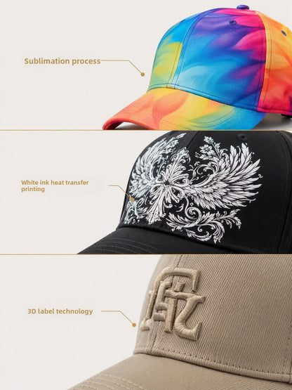 Gorra De Béisbol Para Adultos Con Patrón De Halloween, Visera Curva, Protección UV Y Algodón