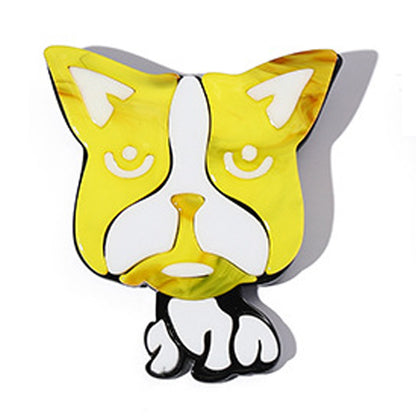 Pin De Acrílico Con Diseño De Perro En Color Azul Oscuro