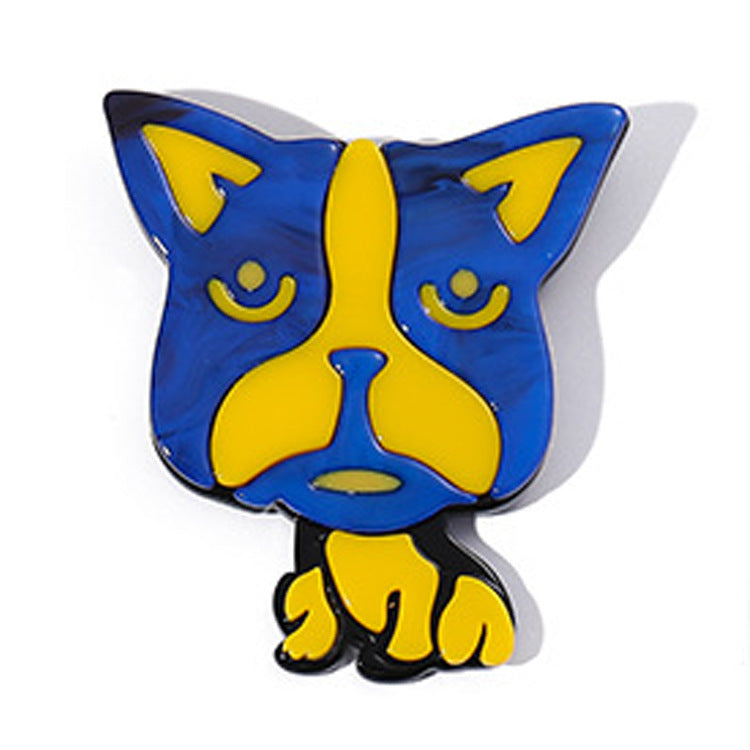 Pin De Acrílico Con Diseño De Perro En Color Azul Oscuro